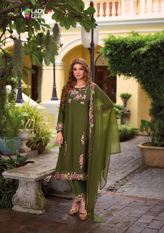 Shiddat Vol 3 By Lady Leela Viscose Embroidery Kurti With Bottom Dupatta Wholesale Shop In Surat
